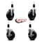 Service Caster 5'' Soft Rubber Wheel Swivel 1-3/8'' Expanding Stem Caster Set 2 Brakes, 4PK SCC-EX20S514-SRS-2-TLB-2-138 - alternate 2